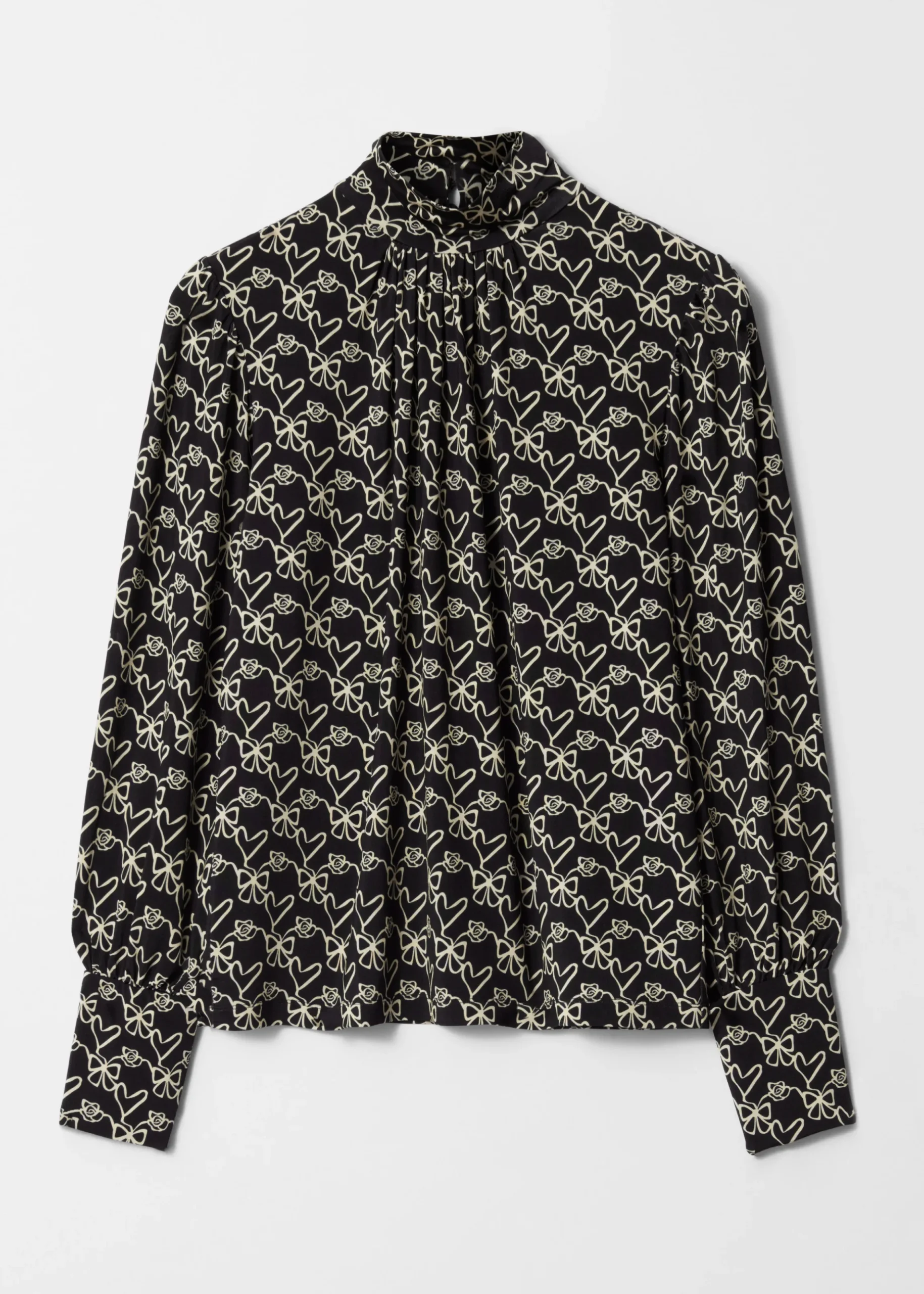 Bluse mit Stehkragen