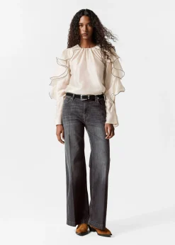 Bluse mit Volants