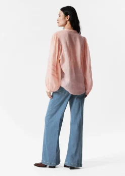 Bluse mit voluminösen Ärmeln