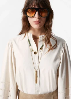 Bluse mit voluminösen Ärmeln