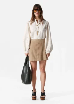 Bluse mit voluminösen Ärmeln