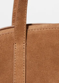 Bowlingtasche aus Veloursleder