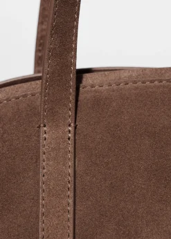 Bowlingtasche aus Veloursleder