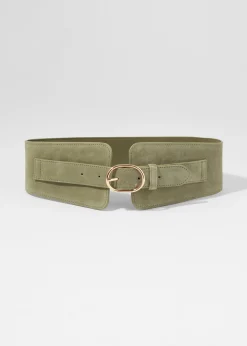 Breiter Taillengürtel aus Wildleder
