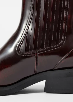 Chelsea Boots aus Leder im Biker-Stil