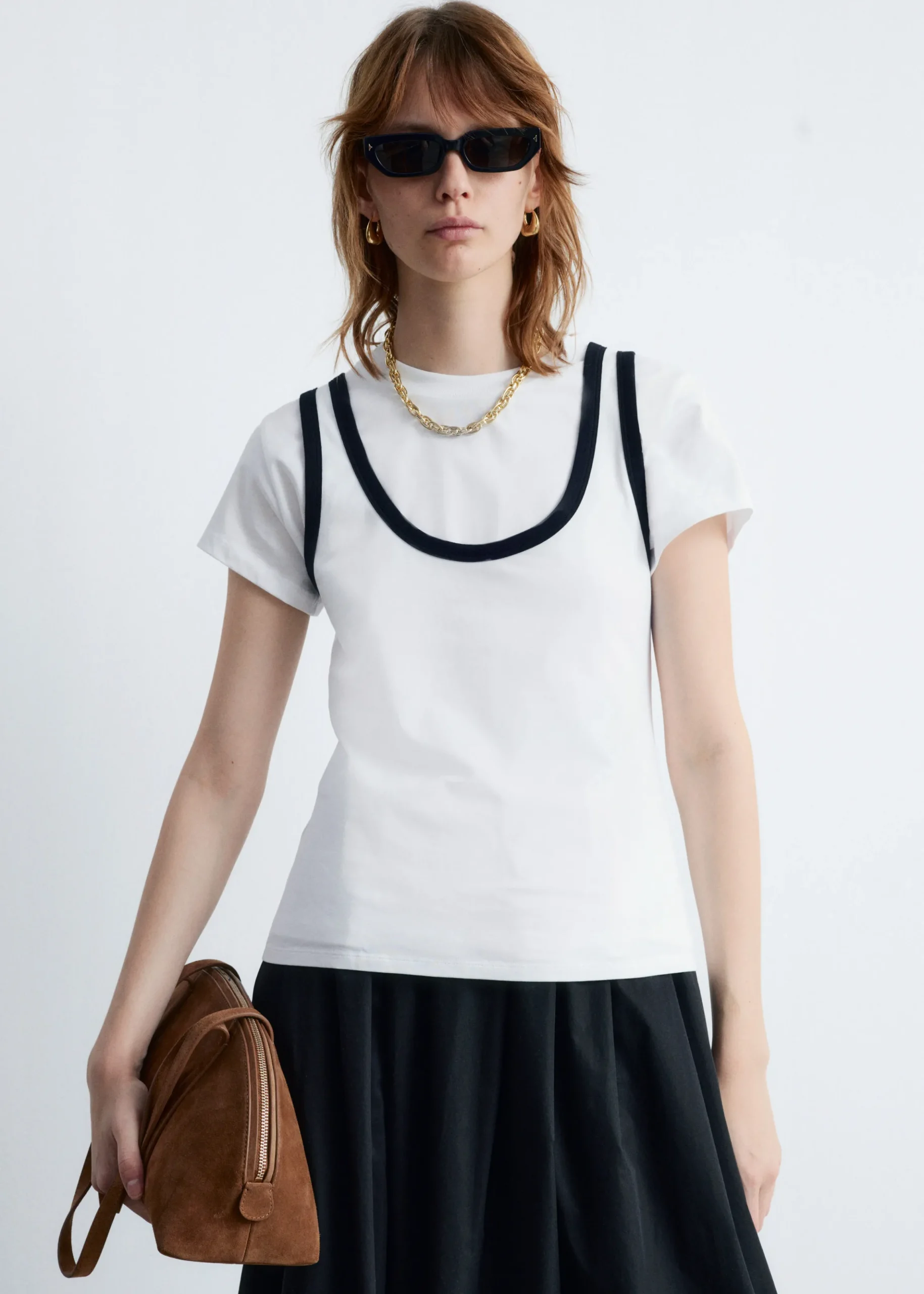 ContrastTrim Tank Top
