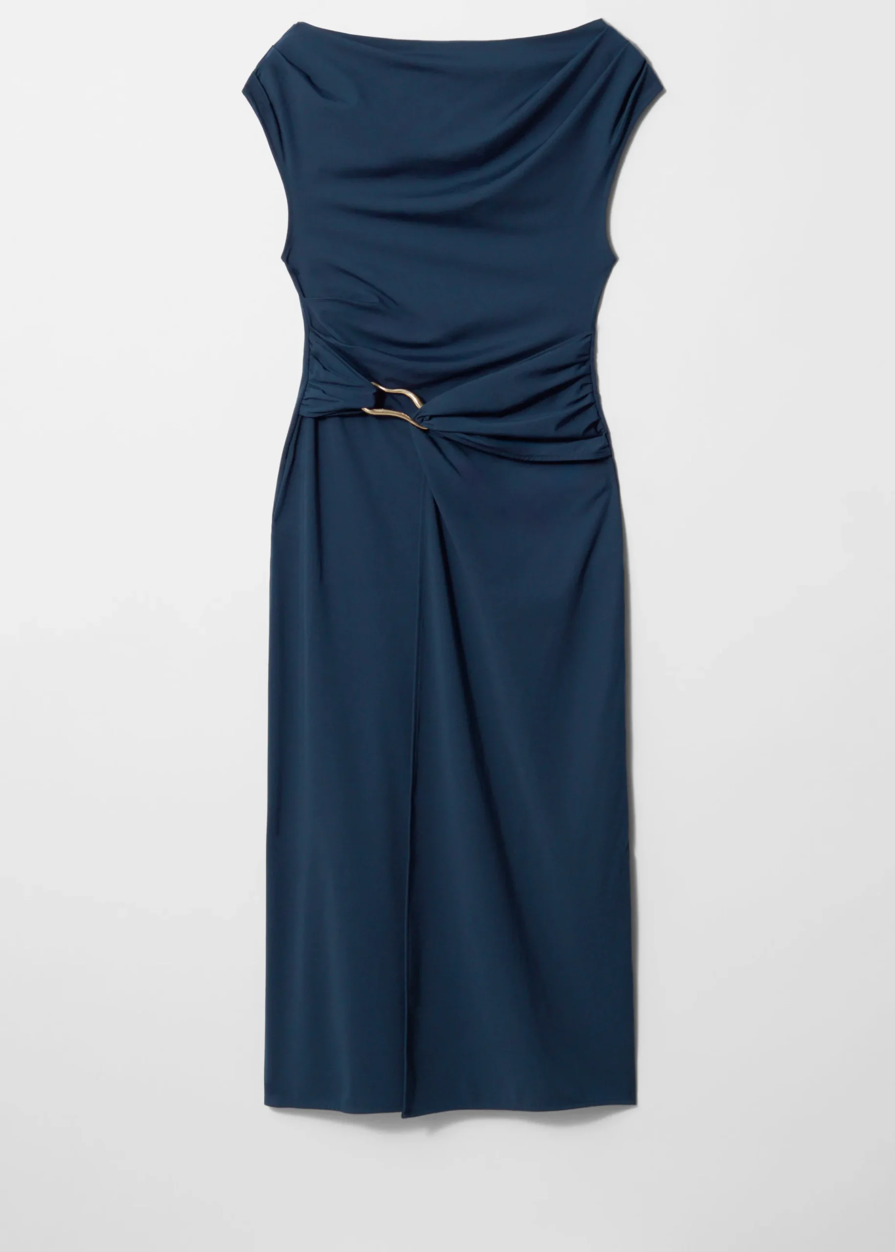 Drapiertes Midikleid