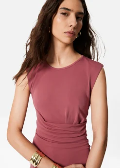 Drapiertes Midikleid