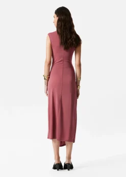 Drapiertes Midikleid