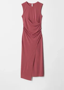 Drapiertes Midikleid