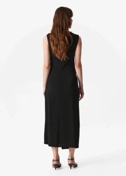 Drapiertes Midikleid