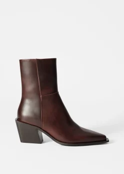 Elegante Cowboystiefeletten aus Leder