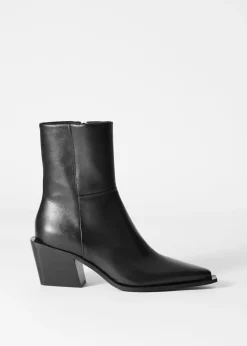Elegante Cowboystiefeletten aus Leder