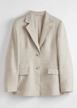 Figurbetonter Leinenblazer