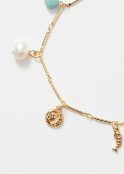 Filigranes Kettenarmband mit Anhängern