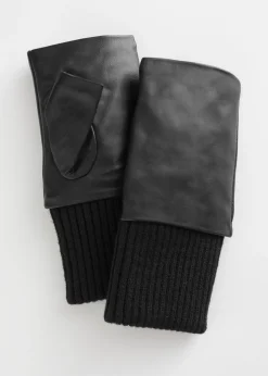 Fingerlose Fäustlinge aus Leder