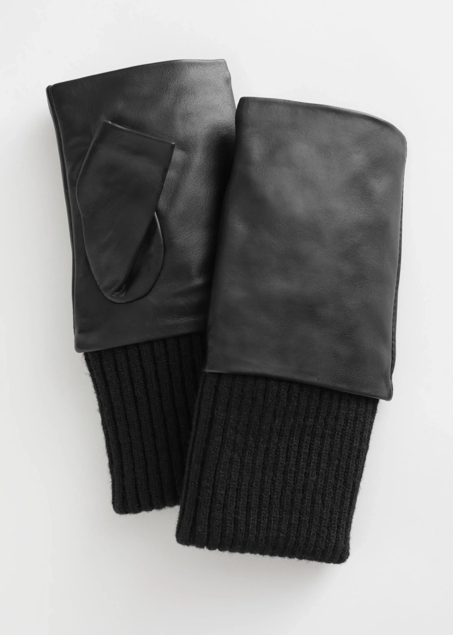 Fingerlose Fäustlinge aus Leder