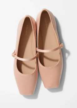 Flache Ballerinas mit karreeförmiger Zehenpartie