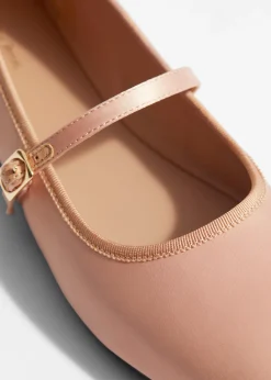Flache Ballerinas mit karreeförmiger Zehenpartie