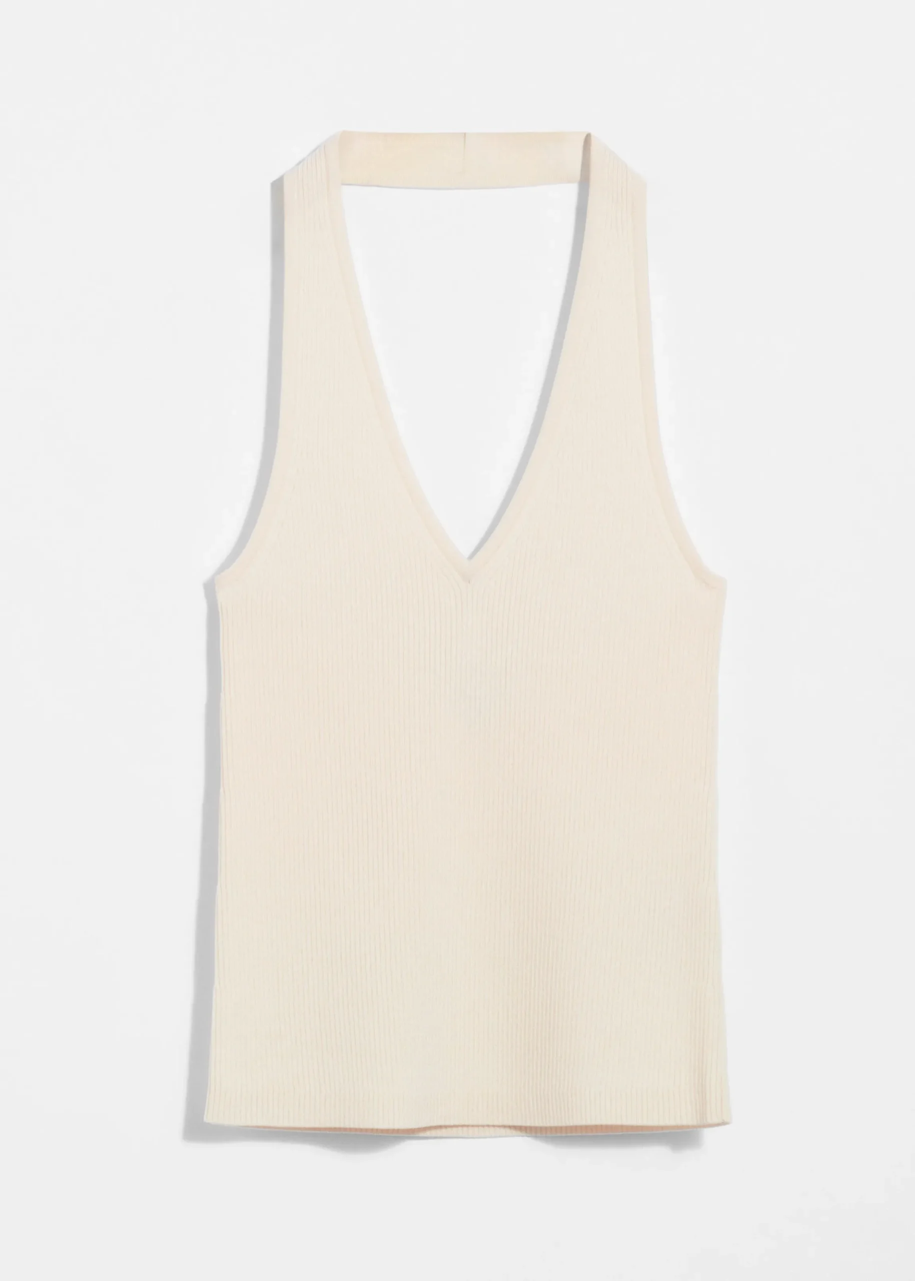 Geripptes Neckholder-Oberteil