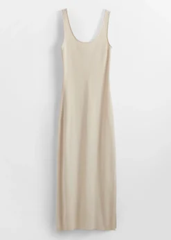Geripptes Tank-Midikleid