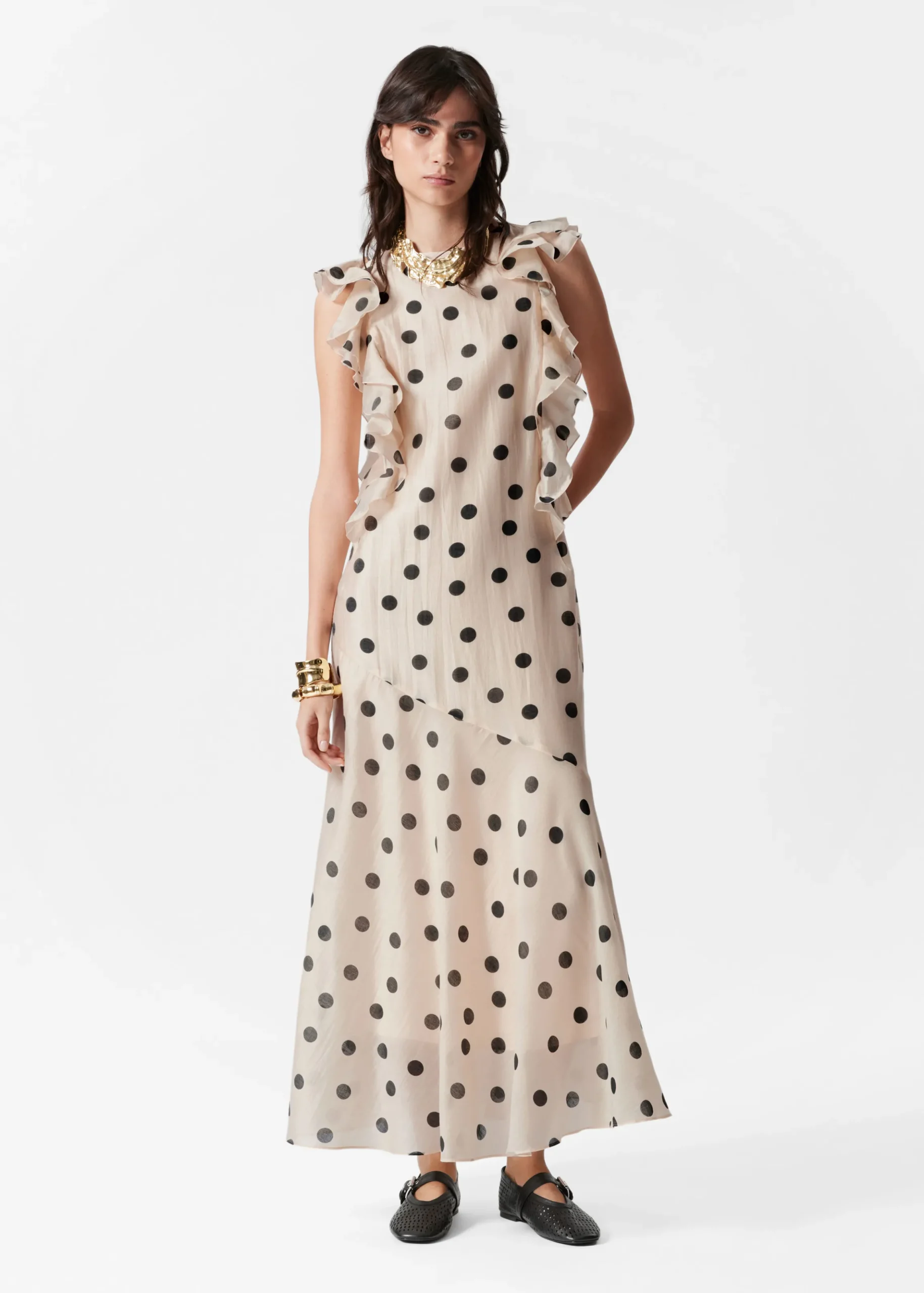 Gerüschtes Maxikleid