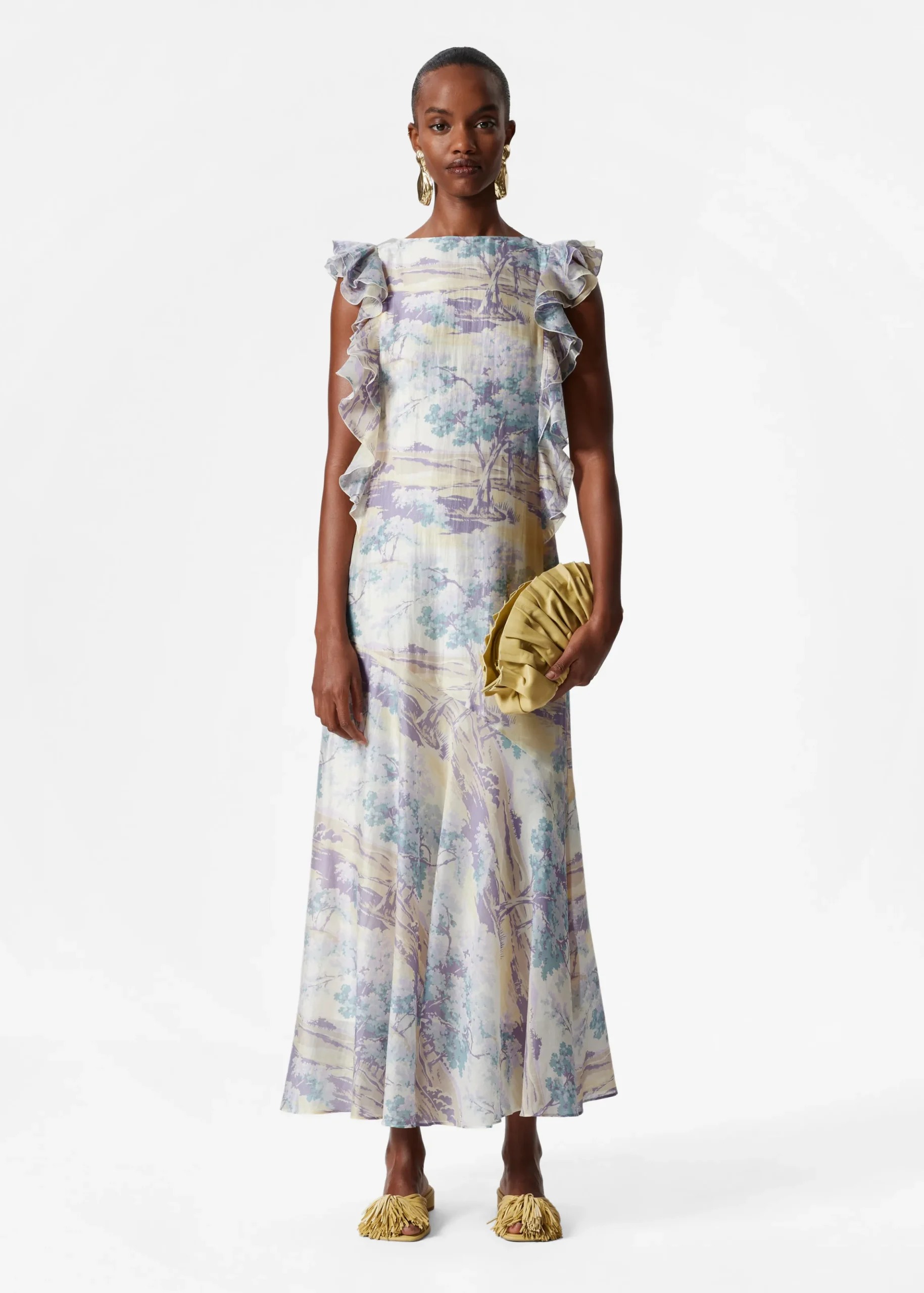 Gerüschtes Maxikleid