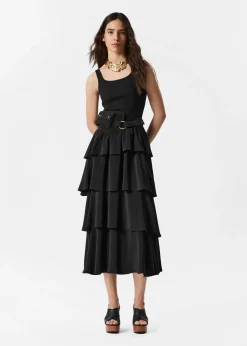 Gerüschtes Midikleid