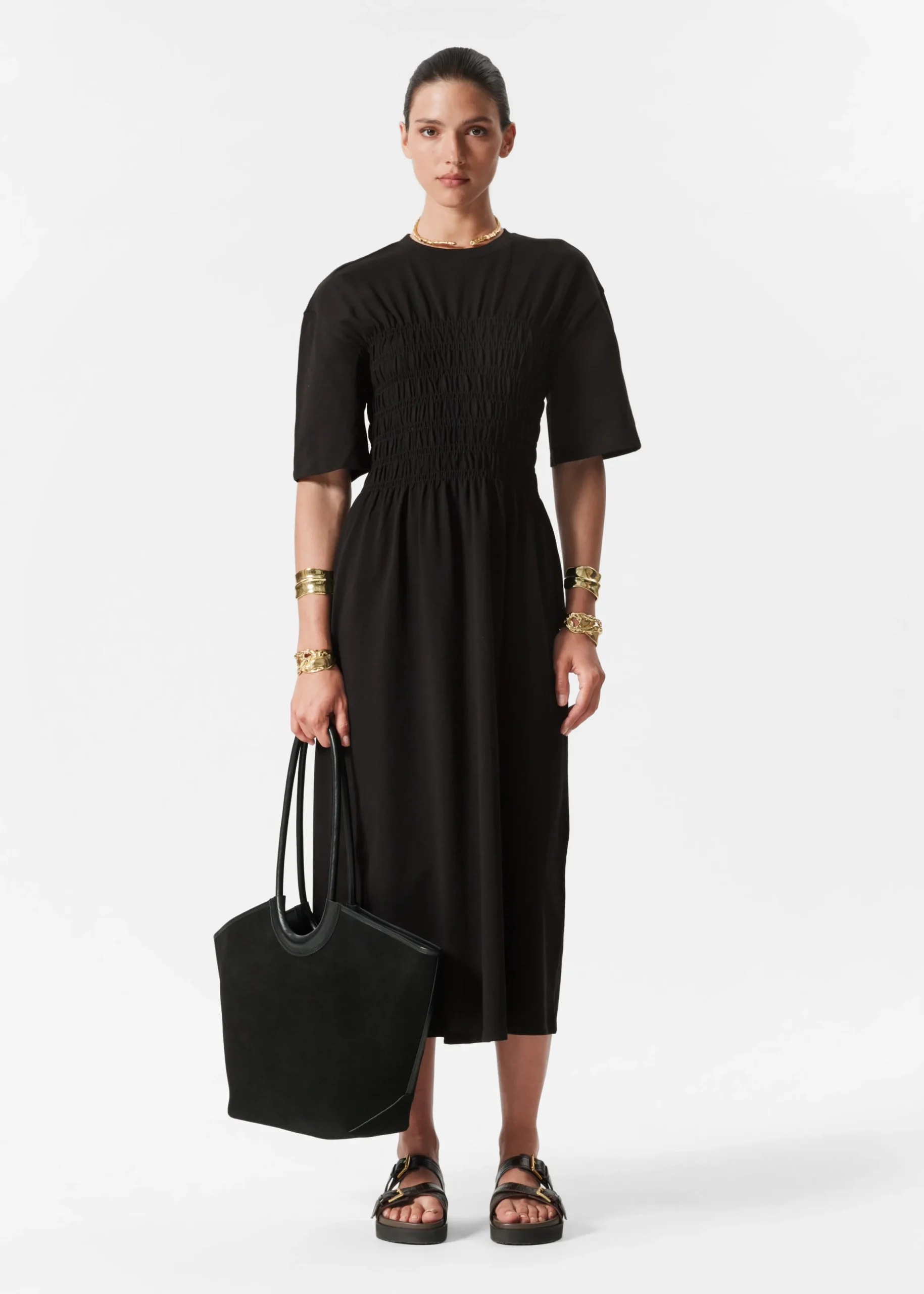 Gesmoktes Midikleid