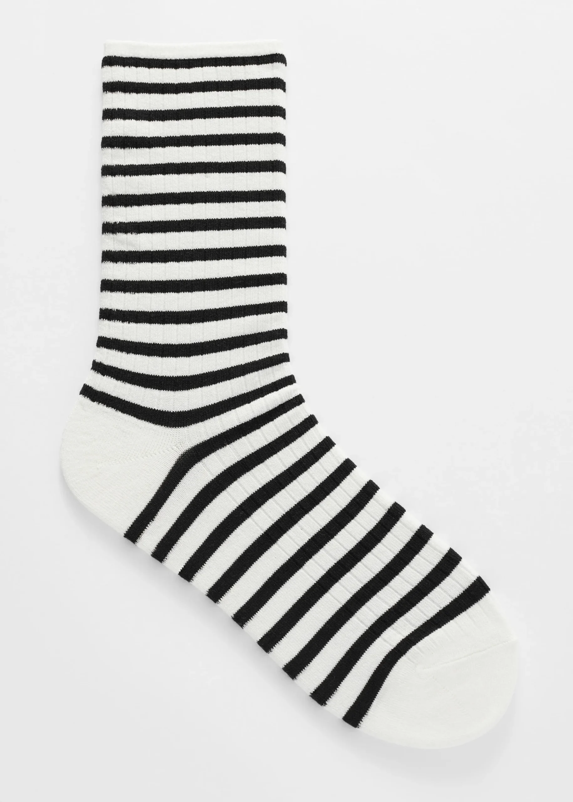 Gestreifte Rippstricksocken