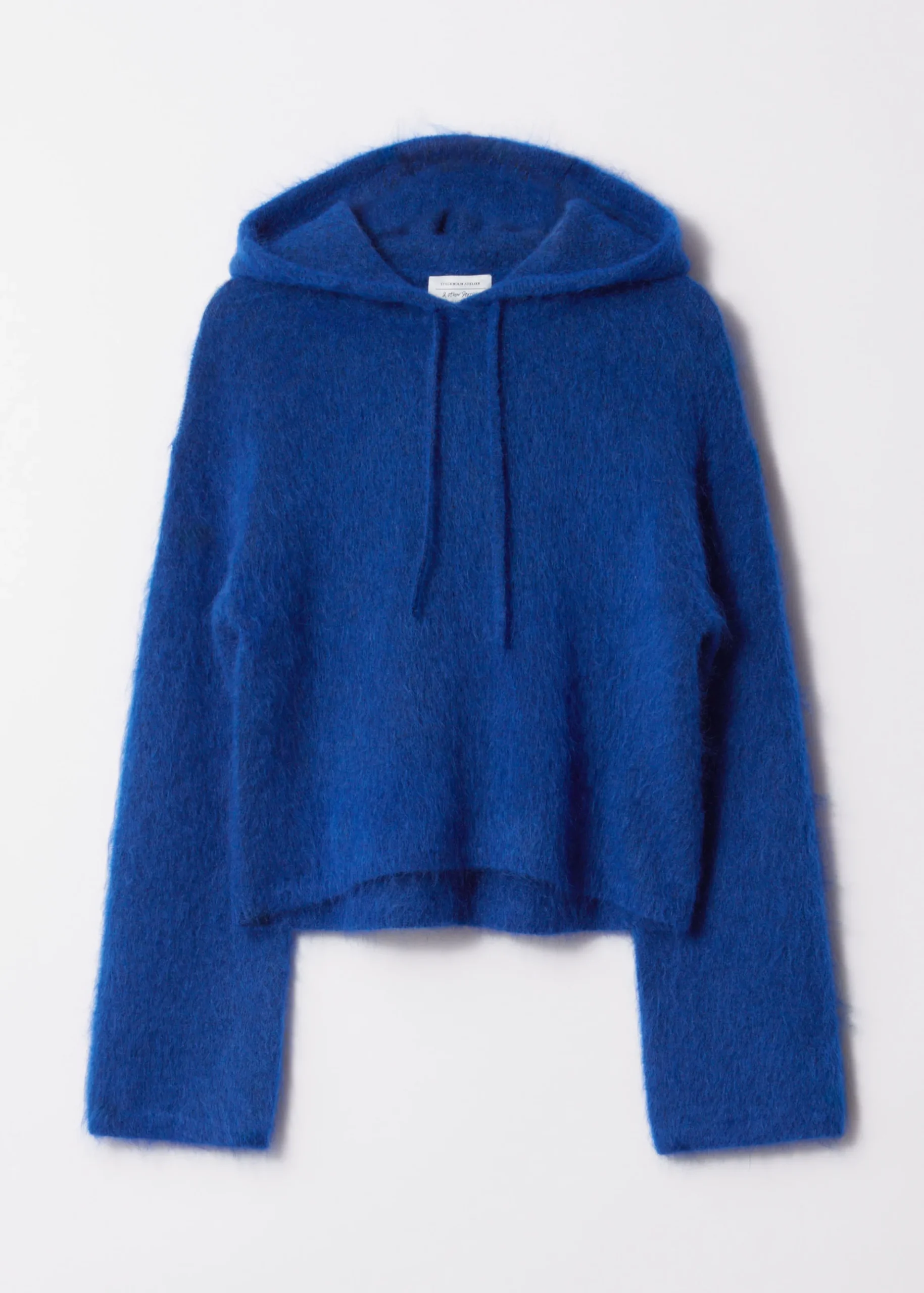 Gestrickter Kapuzenpullover aus Mohair-Mix
