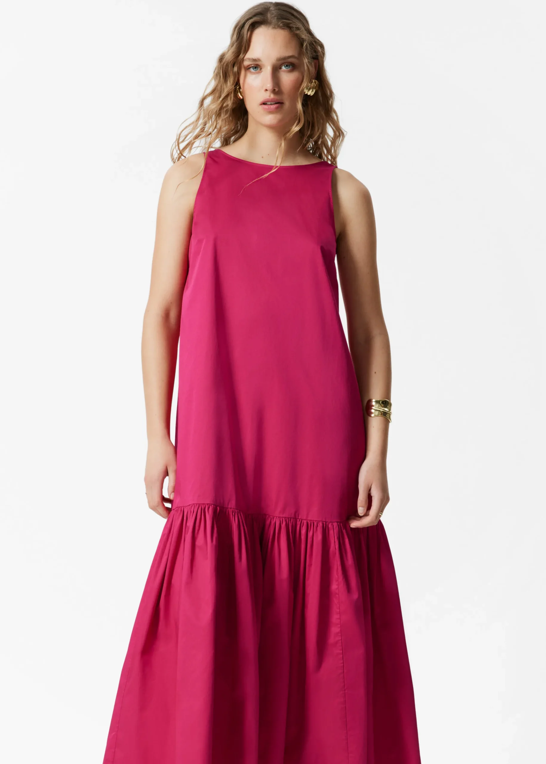 Gestuftes Maxikleid