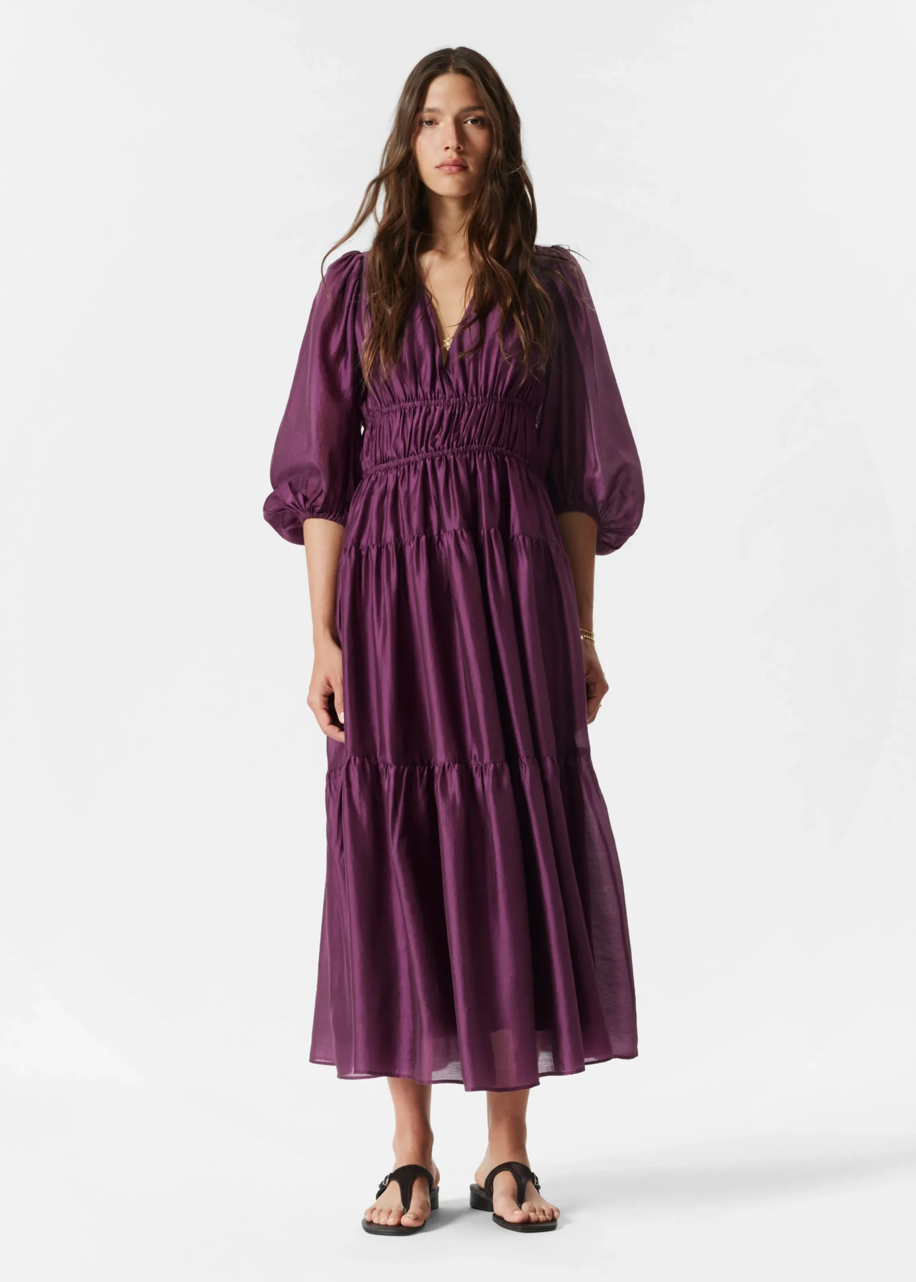 Gestuftes Midikleid