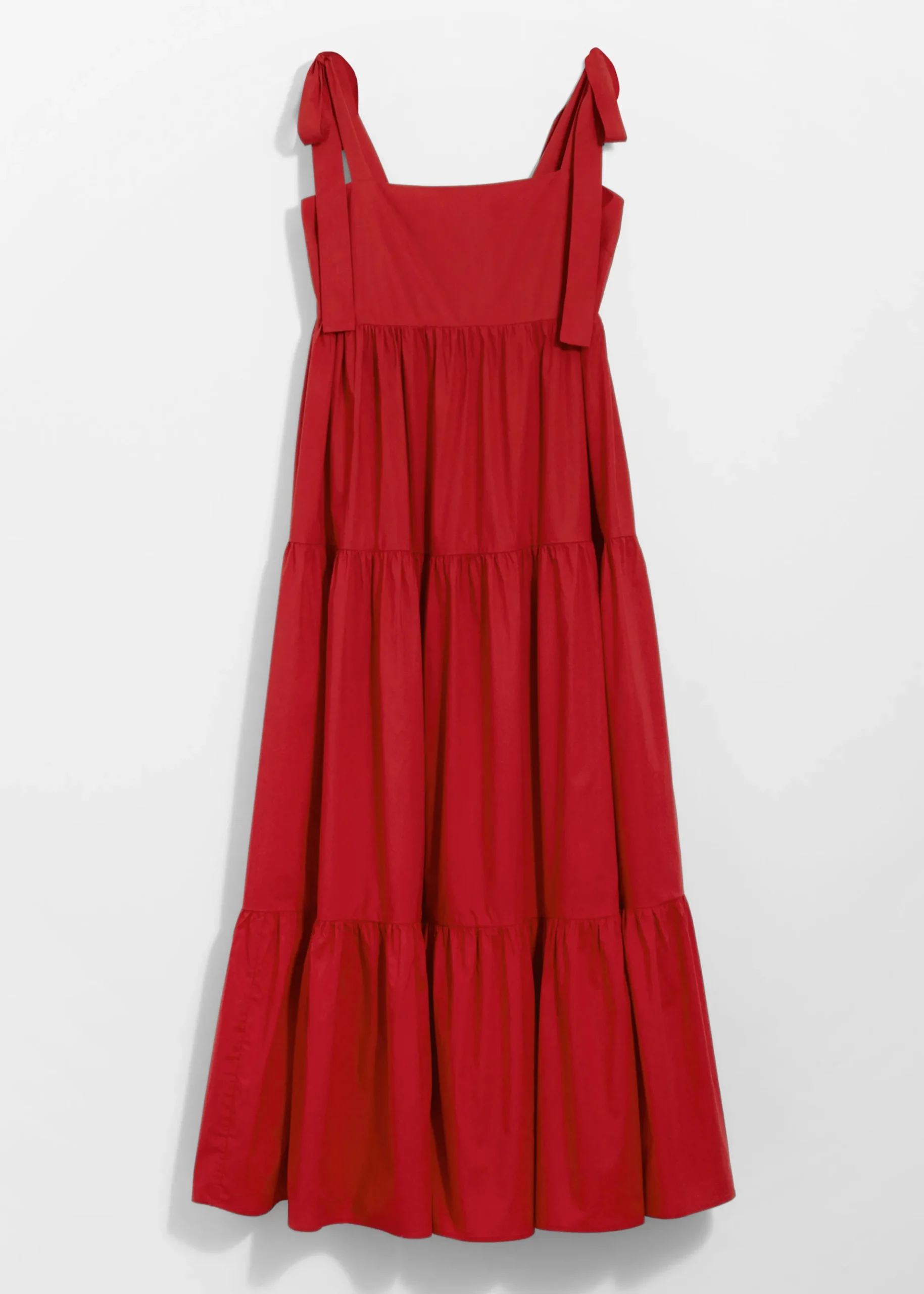 Gestuftes Midikleid mit Bändern