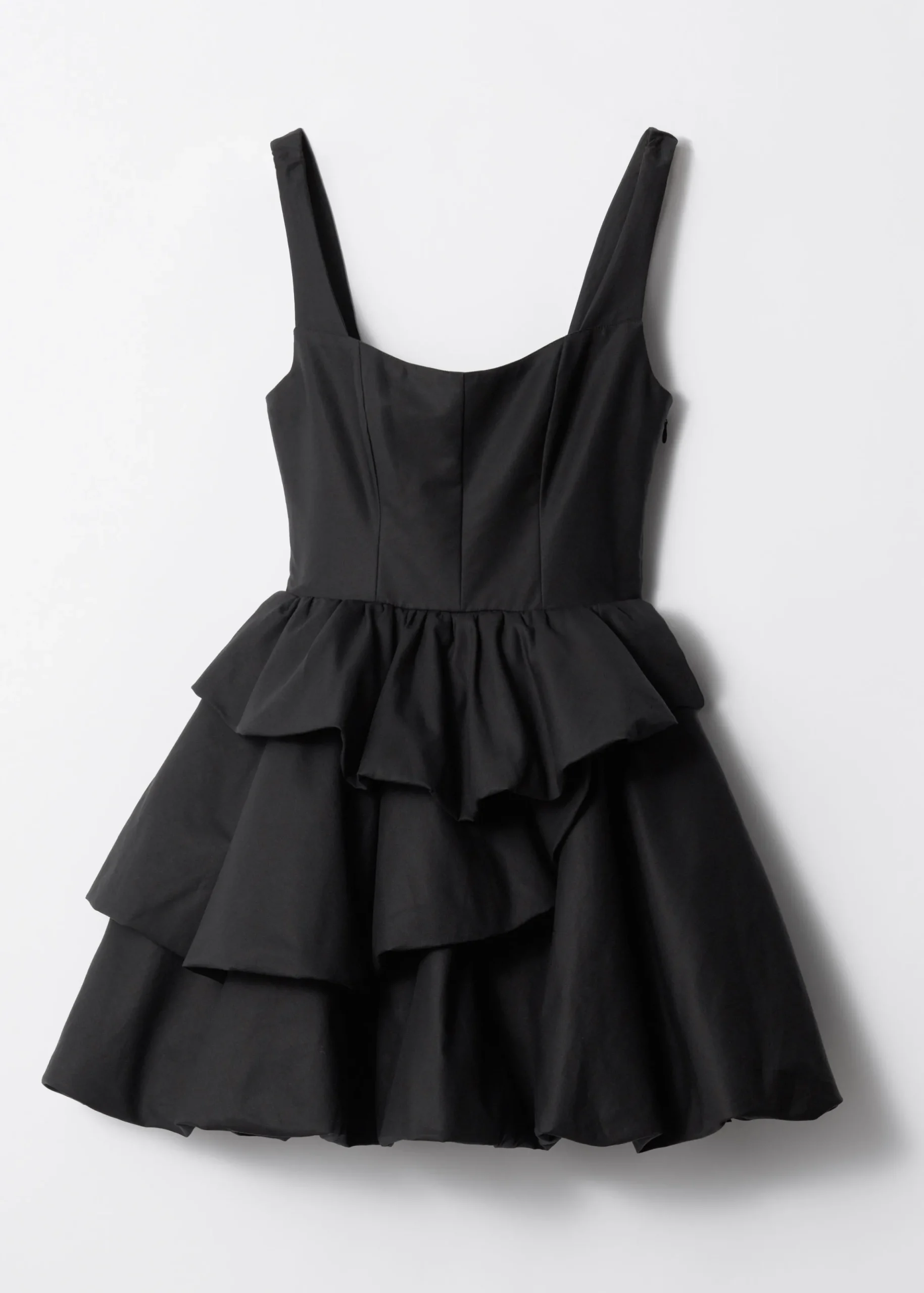 Gestuftes Mini-Ballonkleid