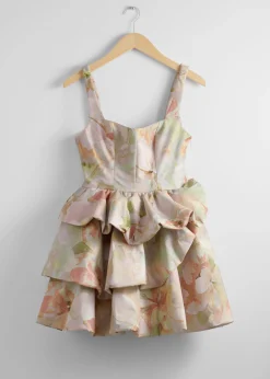 Gestuftes Mini-Ballonkleid