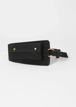 Gürteltasche aus Veloursleder