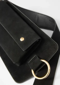 Gürteltasche aus Veloursleder