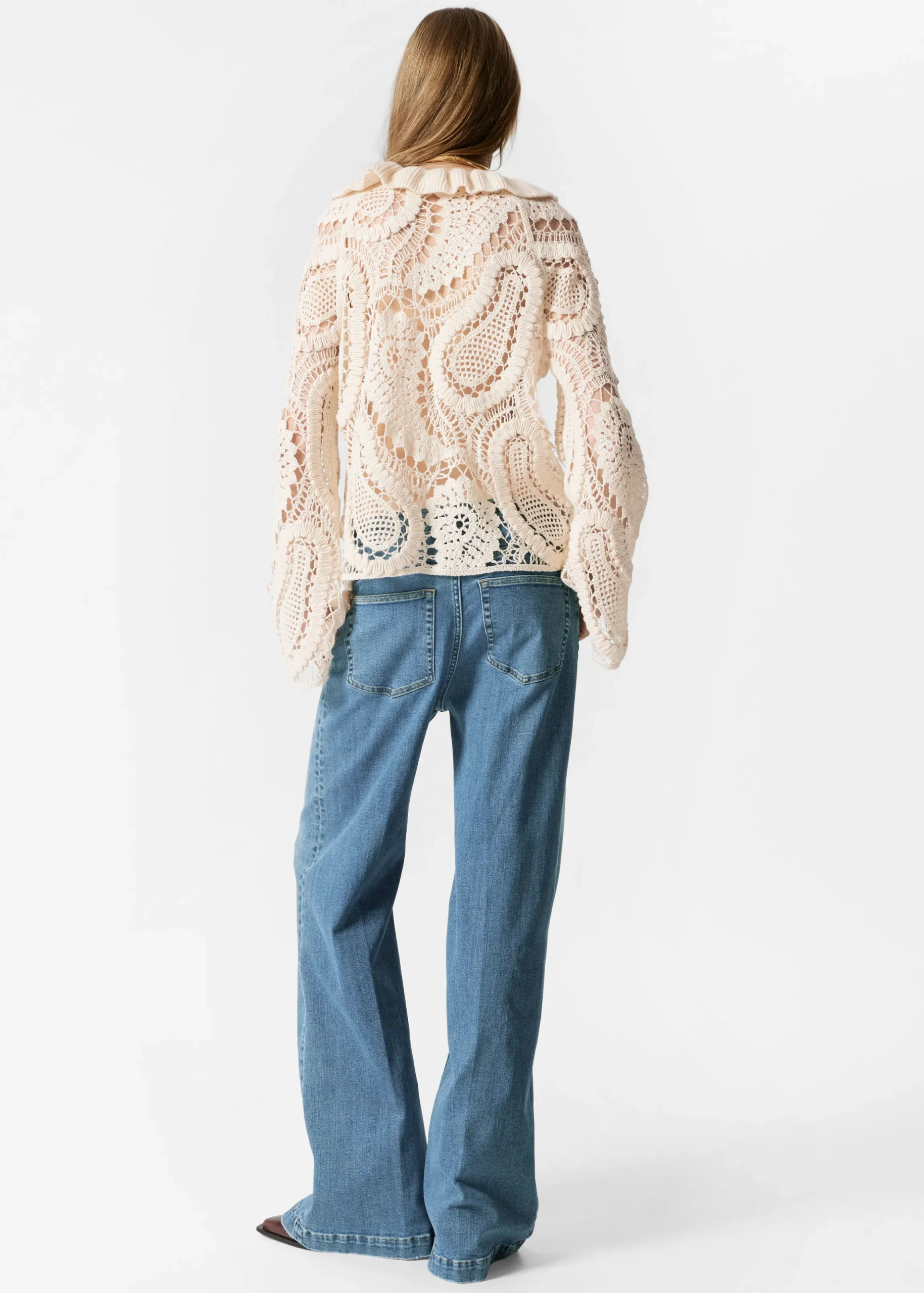 Häkelbluse mit Paisley-Muster