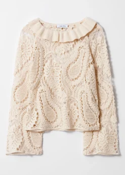 Häkelbluse mit Paisley-Muster