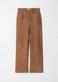 Hose aus Veloursleder