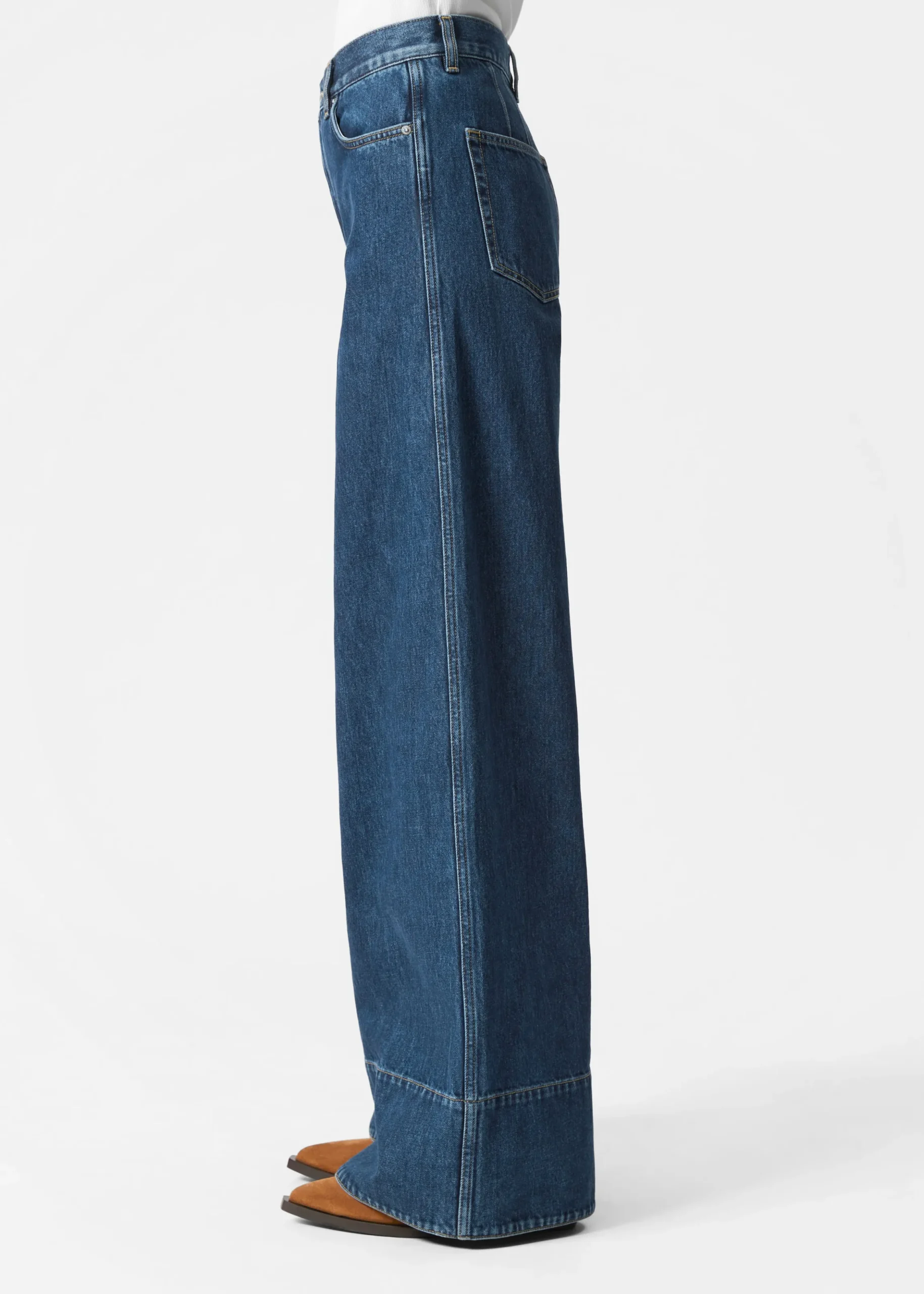 Hose mit weitem, langem Bein