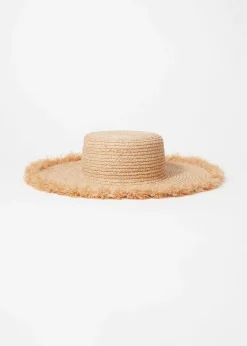 Hut aus Bast mit Fransen