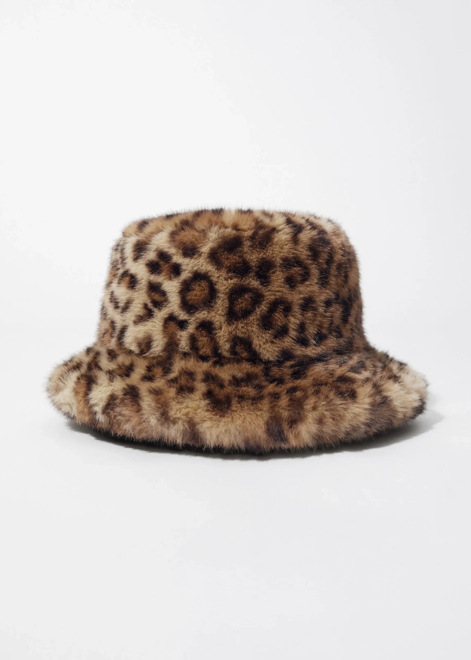 Hut aus Fellimitat mit Leopardenmuster