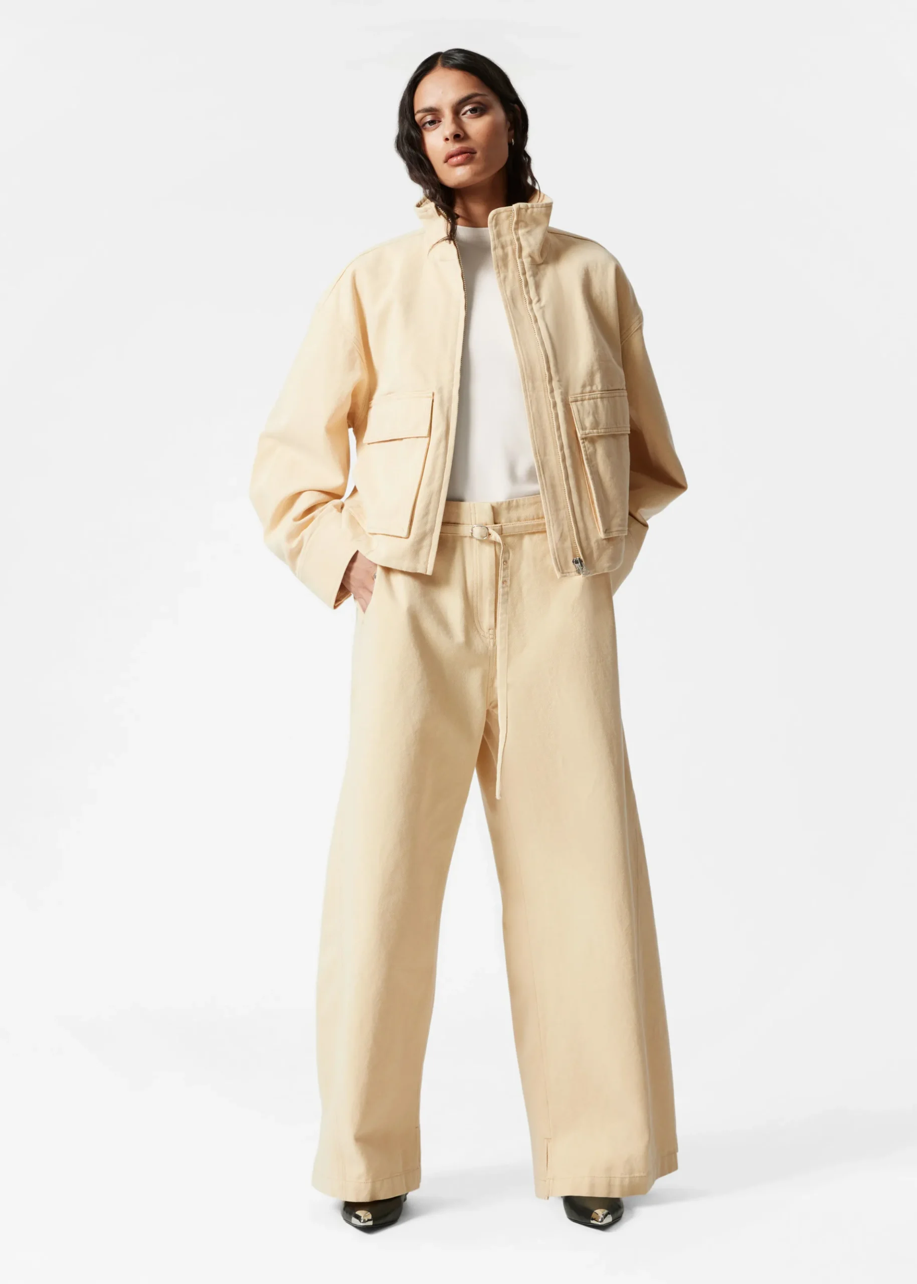 Jacke mit aufgesetzten Taschen