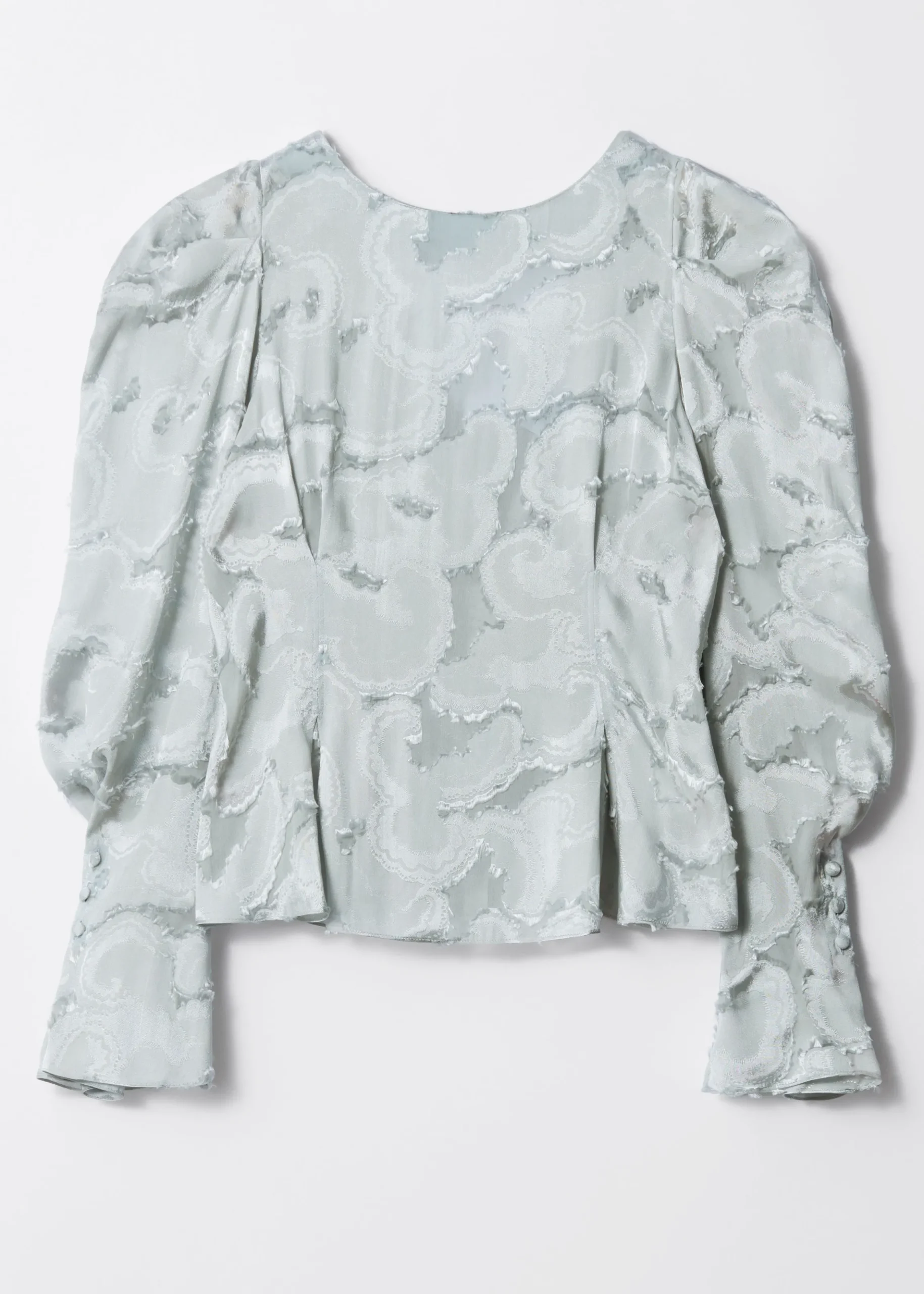 Jacquard-Bluse aus Seiden-Mix