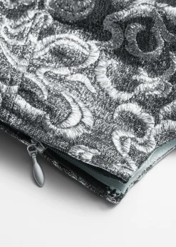 Jacquard-Crop Top in Metallic-Optik