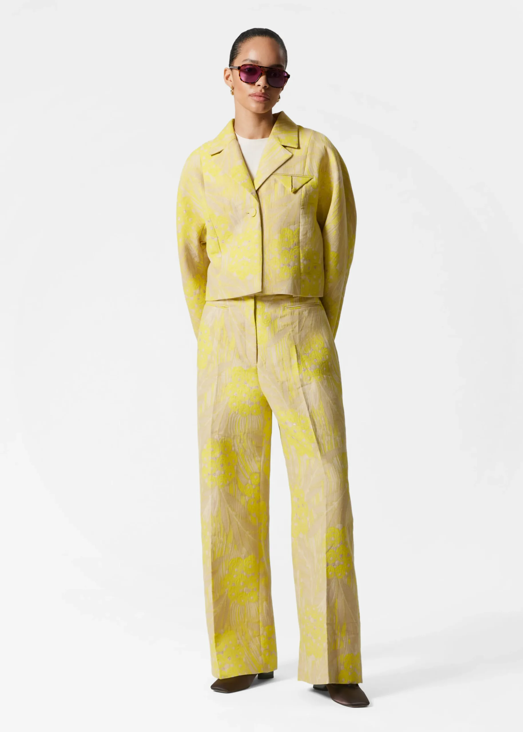 Jacquard-Hose mit Bügelfalten