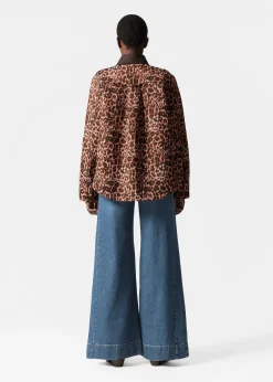 Jacquard-Jacke mit kontrastierendem Kragen