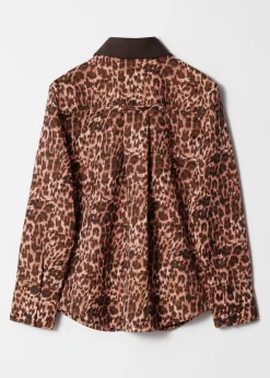 Jacquard-Jacke mit kontrastierendem Kragen